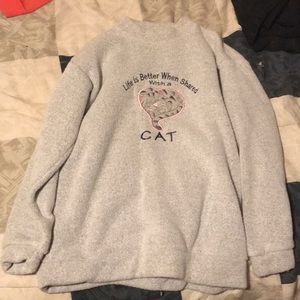 Grey Cat Sweater